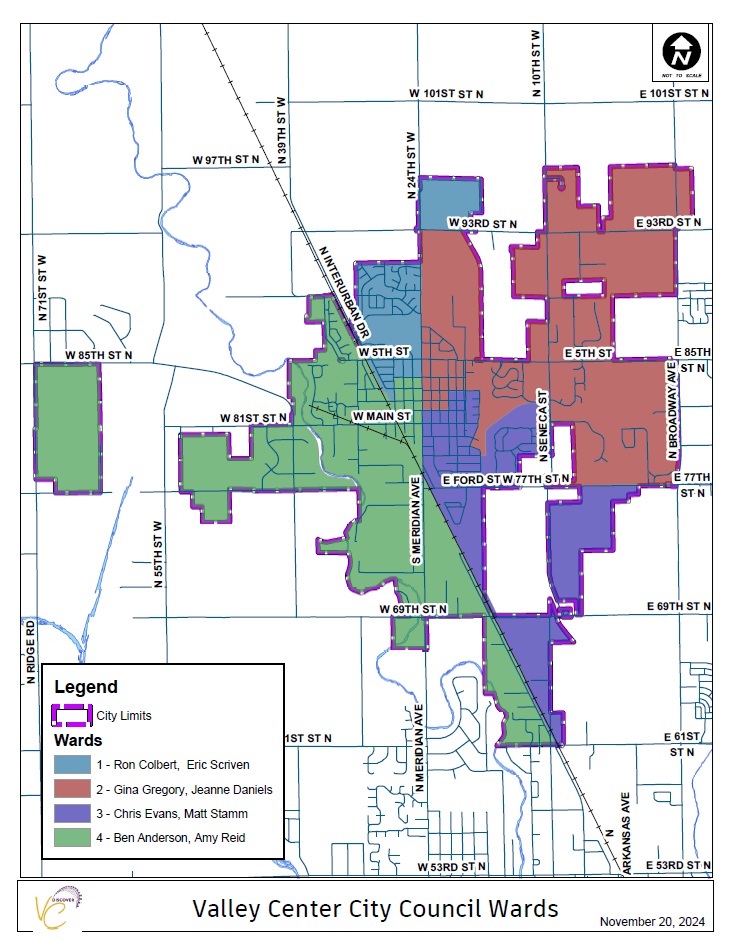 Valley Center Council Ward Map